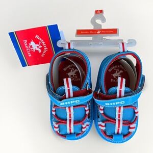 Beverly Hills Polo Club Josmo Sandals Toddler Boys Sz 4 Infant Blue Red Newborn